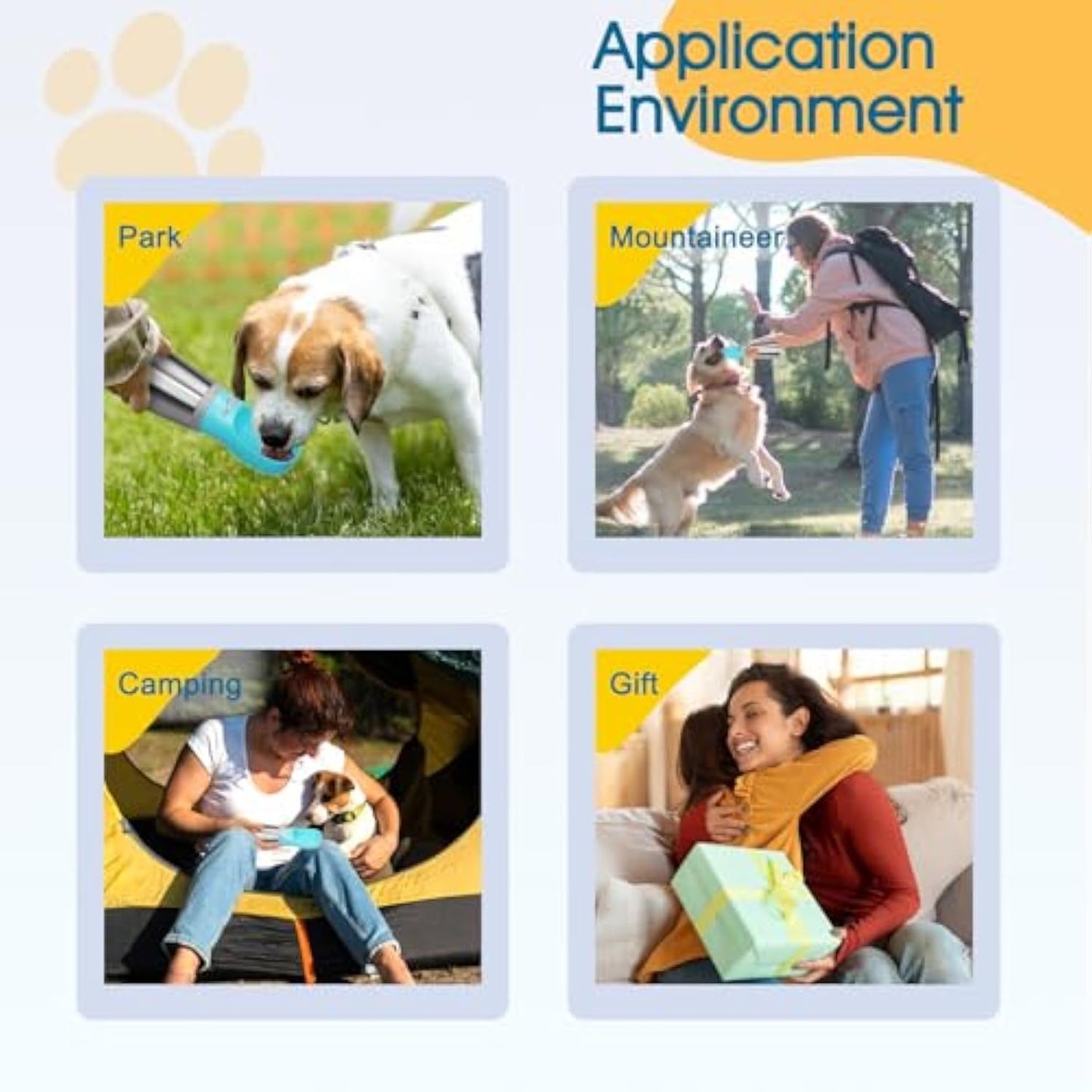 Portable Dog Water Bottle 700ml Stainless Steel Leak Proof Puppy Water Dispenser With Drinking Feeder For Pets Travel Walking Hiking And Outdoor Activities